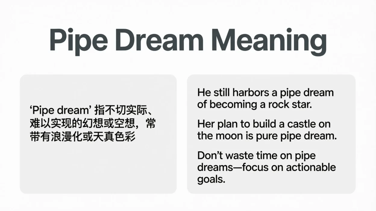Pipe Dream Meaning