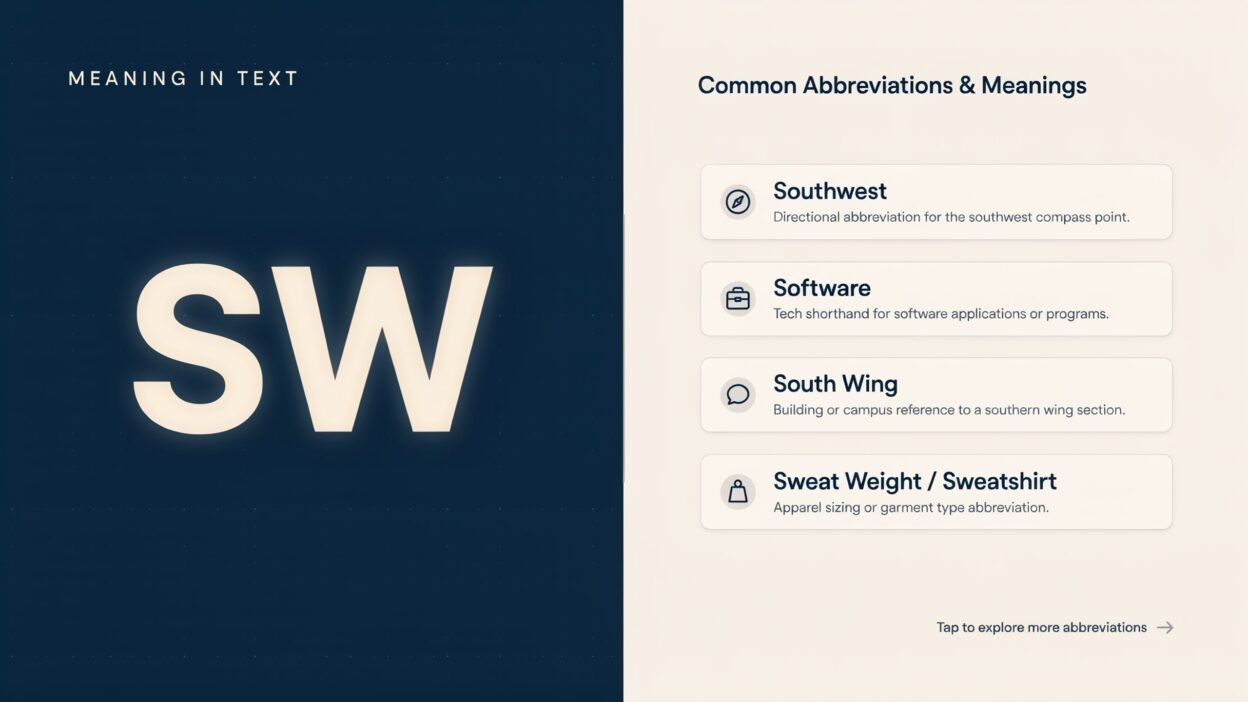 SW Meaning in Text