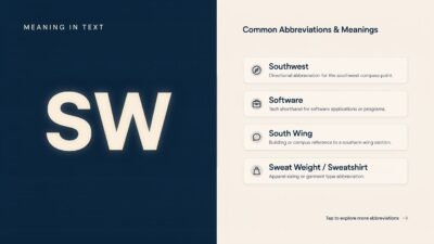 SW Meaning in Text